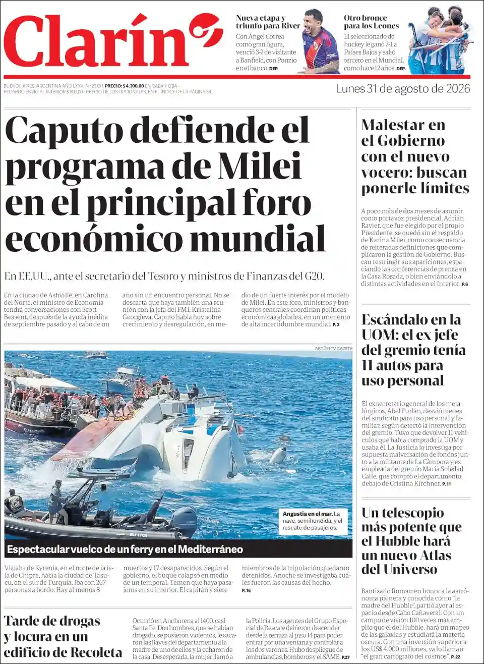 Media Panel - Developments and Systems | GUACHIPAS FM - Tapa del diario Clarin