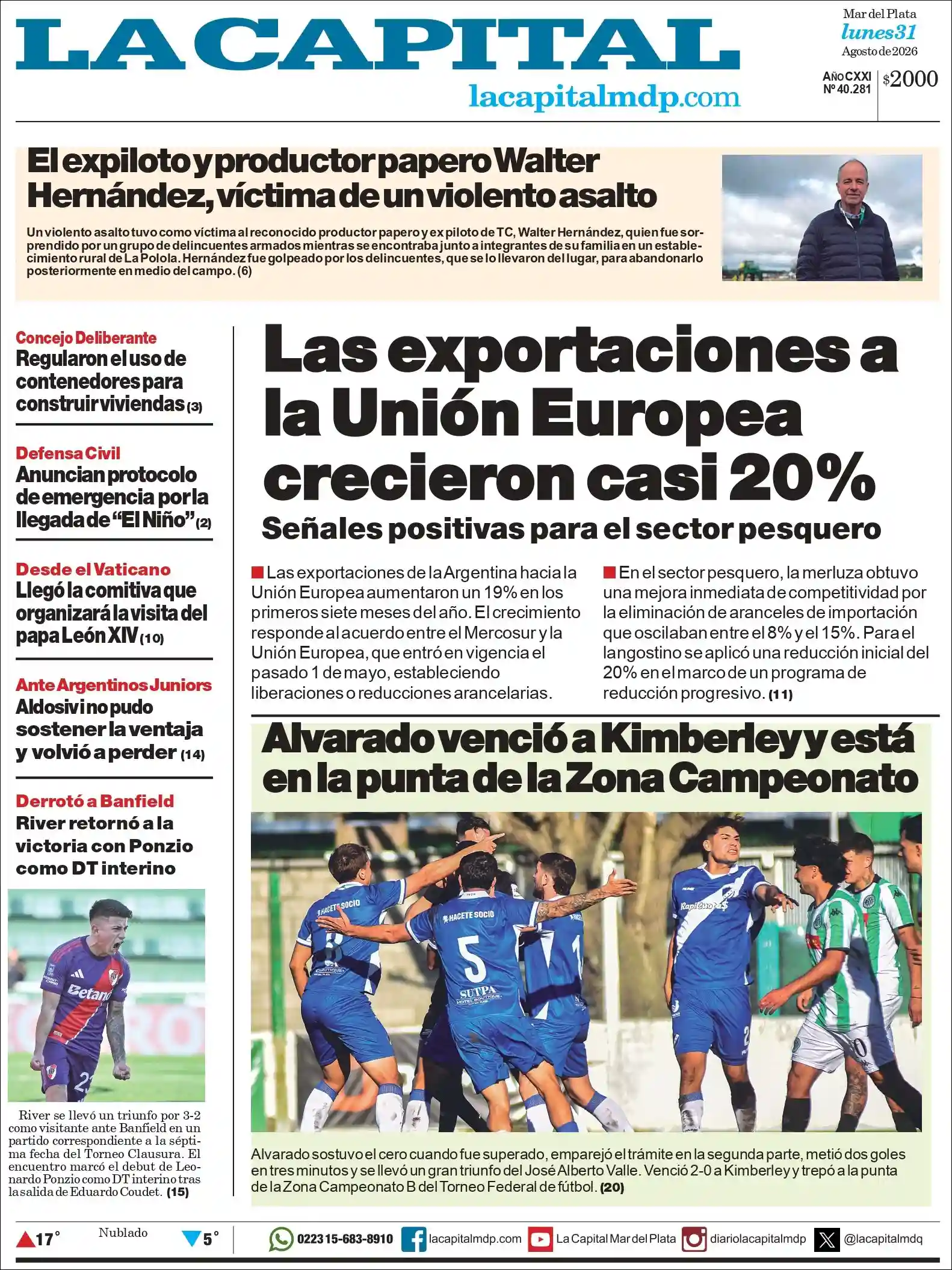 Media Panel - Developments and Systems | GUACHIPAS FM - Tapa del diario La Capital